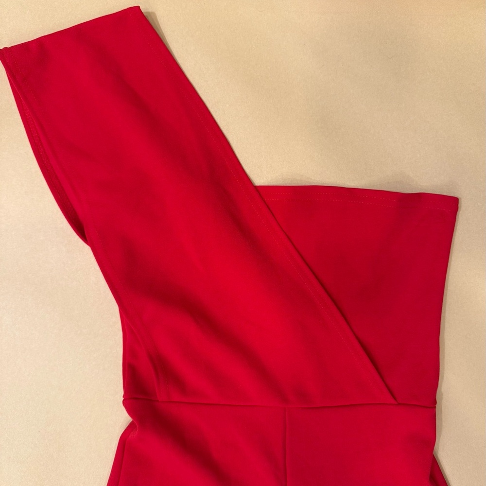 PrettyLittleThing Vibrant Red Jumpsuit